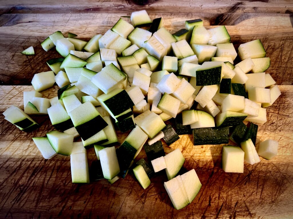 Zucchini Wuerfel